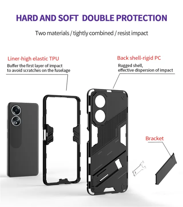 lthmy%20for%20OPPO%20A17%20cover%20Shockproof%20Hard%20Case%20Full%20Protection%20Back%20Cover%20Punk%20Casing%20with%20Kickstand%20-%20Image%203