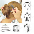 Women Hair Insert Comb Messy Bun Hair Pin Metal Wave Shape Hair Fork For Parties ANLAN. 