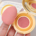 Girl's Air Cushion Blush Cream Strawberry Pink Face Blusher Natural Matte Cheek Tint Rouge Contour Blush with Sponge Puff. 