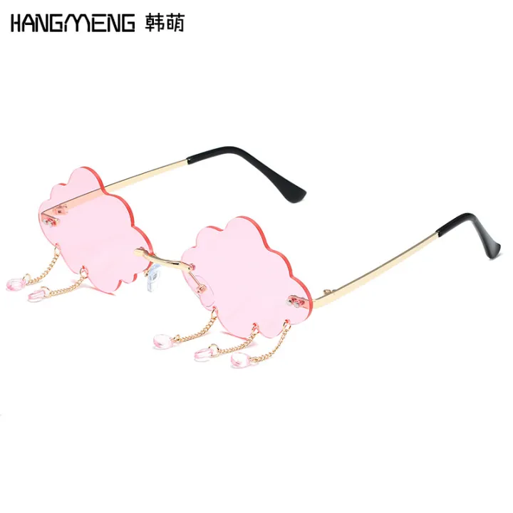 New%20Personality%20Rimless%20Cloud%20Sunglasses%20Women's%20European%20and%20American%20Fashion%20Street%20Photography%20Women's%20Retro%20Trend%20Funny%20Glasses%20Cross-border%20-%20Image%203
