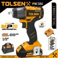 TOLSEN 20V Li-ion Brushless Cordless Impact Wrench Driver With 2pcs battery & 1pc charger Model: 87258. 