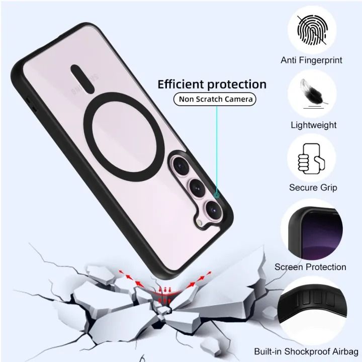 For%20Samsung%20Galaxy%20A17%20A16%20A15%20A06%20A07%20A25%20A26%20A34%20A35%20A36%20A55%20A56%20Mobile%20Cover%20MagSafe%20Compatible%20Shockproof%20Transparent%20Slim%20Fit%20Wireless%20Charging%20supported%20Frosted%20Border%20Phone%20Back%20Case%20Mobile%20Cover%20-%20Image%205
