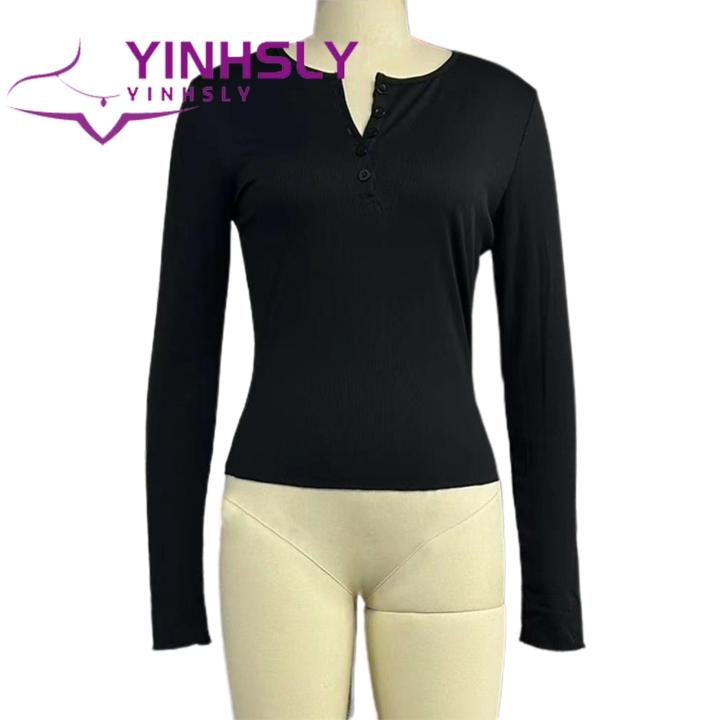 Women%20Round%20Neck%20Solid%20Color%20Tops%20Simple%20Style%20O%20Neck%20Button%20Long%20Sleeve%20Slim%20Fit%20Lady%20T-shirt%20Blouse%20for%20Women%20Soft%20Breathable%20Fall%20Spring%20Top%20Women%20Lightweight%20Long-sleeve%20Tops%20-%20Image%204