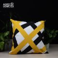 Exclusive Cushion Cover, Yellow & Black (16"x16") Only Cover. 