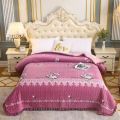 Three-piece set of milk velvet bed covers, plush bed sheets, blankets, thickened kang blankets, blankets, single tatami mats, household carpets. 
