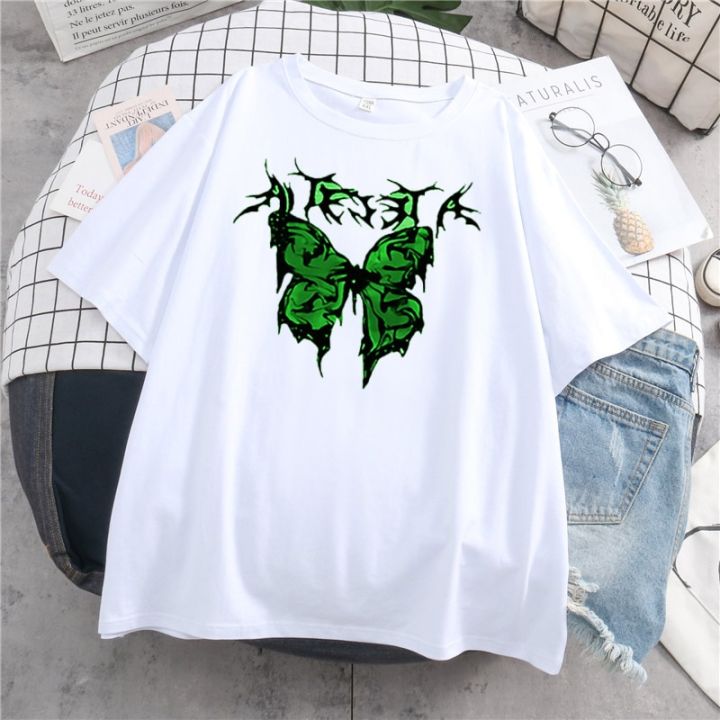 Cute%20Women%20T%20Shirt%20Oversized%20Utterfly%20Print%20Harajuku%20Kawaii%20Gothic%20Y2K%20Black%20Vintage%20Short%20Sleeve%20T-shirt%20Casual%20Aesthetic%20Tops%20-%20Image%202