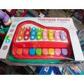 2 in 1 Piano Xylophone with 8 Keys, Colorful Musical toy for baby. 