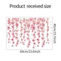 GC Flower Window Clings, Hanging Vine Floral Glass Sticker, Waterproof Fallen Flowers Vine Glass Stickers For Bedroom Restroom Glass Window Doors DIY Decoration. 