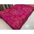 Handmade Cotton Nakshi Kantha in Multi-Color - Artisan Craftsmanship for Winter Warmth.