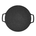 35cm Thick Cast Iron Frying Pan Flat Pancake Griddle Non-Stick Bbq Grill Induction Cooker Open Flame Cooking Pot.