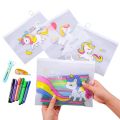 Unicorn Ring Zipper(2Pcs Bundle) Stationery Storage Bag. 