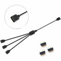 12V 4Pin Splitter 5V 3 Pin 1 To 4/3/2 Universal Mainboard ARGB Extension Cable With Adapter Pin For Mainboard DIY Tetuo. 