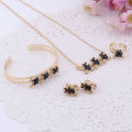 Gold-Color Baby Jewelry Set Gift Children Cute Jewelry Sets Kids Jewellery Ring Earring Bracelet Pendant Necklace. 