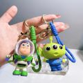 Toy Story Keychain Cute Three Eyes Alien Keyring Pendant Kawaii Disney Bag Accessories Decorative Gift Key Chain Girls. 