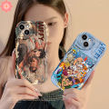 Cool Luffy 3D Wavy Curved Edge Case For Redmi 12C 9C 10 9T 12 10C A1 9 10A A2 9A Note 9 8 10 12 11 10s 11s Pro Max Poco X5 M3 Mi 11 12 Lite Anime One Piece Soft Phone Cover. 