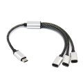1 Male Plug To 2 3 Female Socket USB C Type-C OTG Extension Line Y Splitter Data Charging Cable Power Adapter Converter Splitter. 