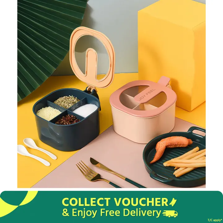 1/2/3pcs Spice Box Household Kitchen Utensils Storage Box Seasoning Jar MSG Sugar Salt Jar Seasoning Jar Combination Set