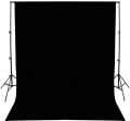 Background 8x12ft Non-Woven Fabric Solid Color Black Screen Photo Backdrop Studio Photography.