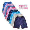 8 PCS Cotton Printed Half Pants for Baby Girls- Multicolor Combo Pack. 