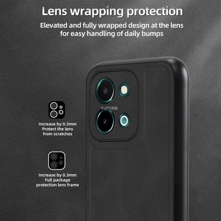 Vantime%20for%20vivo%20Y28%204G%20Case%20Modern%20PU%20Leather%20Matte%20Hard%20Back%20Case%20Compatible%20with%20Magnetic%20Holder%20-%20Image%204