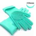 Silicone Dish Washing Kitchen Hand Gloves 2 Piece - Make Dishwashing Easier With These Silicone Kitchen Hand Gloves.
