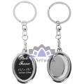Metal Photo Frame Key Ring Egg-Shaped. 