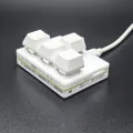 Mini mechanical keyboard, arrow keys, 4 keys, WASD up and down, left and right, usb wired red keyboard, custom shortcuts. 