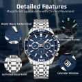 New Design REWARD VIP Business Watches for Men Stainless Quartz Wristwatches Waterproof Chronograph Luminous Sport Wrist Watch.