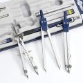 JAERBEE 9Pc Geometry Set Metal Compass Geometry Precision Tool for Student, Circle Drawing Tool and Architecture Drafting Kits. 