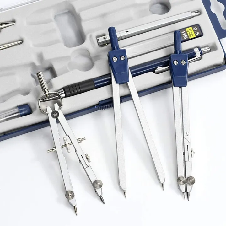 JAERBEE%209Pc%20Geometry%20Set%20Metal%20Compass%20Geometry%20Precision%20Tool%20for%20Student,%20Circle%20Drawing%20Tool%20and%20Architecture%20Drafting%20Kits%20-%20Image%205