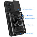 Vantime for vivo Y03 / Y03t / Y18 / Y18s / Y28s 4G 5G Case Hard Sliding Lens Protect Stand Holder Back Cover.