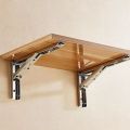 10"(2ps)Adjustable Triangle  Foldable Support SS Bracket -MHN. 