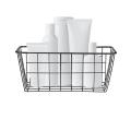 Migeet Iron Storage Basket Wall Mounted Storage Organizer Wire Hanging Basket Bathroom Shelf for Bedroom Bathroom Laundry Room.