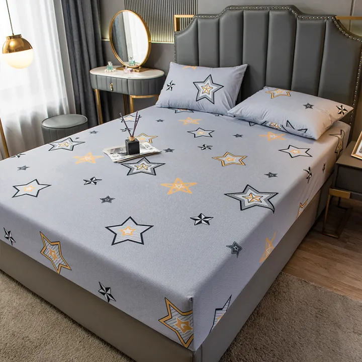 Bonenjoy%201%20pc%20Waterproof%20Mattress%20Cover%20King%20Size%20Waterproof%20Mattress%20Protector%20Single%20Star%20Printed%20Bed%20Sheet%20with%20Elastic%20-%20Image%203