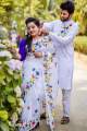 Half Silk Saree and Dhupian Panjabi Combo Couple Dress - Comfortable to Wear in All Seasons and Occasions. 