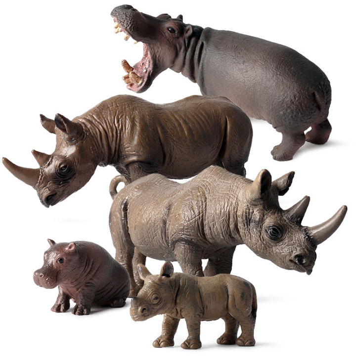 Kids%20Simulation%20Animal%20Model%20Wild%20Rhino%20Hippopotamus%20Bison%20Animal%20World%20Set%20Static%20Solid%20Plastic%20Toy%20-%20Image%205