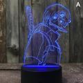 3D Night Lights Naruto Team Uzumaki Naruto Sasuke Sakura Figure  LED Night Lamp. 