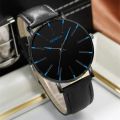 5pc Black Classic Quartz Watch Men Dial Watch Fashion Round Quartz Simple Casual Watch For Sports Leather Bracelet. 