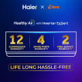 Haier 1.6 Ton EnergyCool Inverter AC - [HSU-19EnergyCool(INV)(Pro)] official warranty from Haier. 