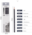 Deli S998-4B 12pcs/box Black Drawing Penci Writing Sketch Charcoal Pencil.