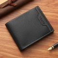 Vintage Men Leather Wallet Short Slim Male Purses Money Credit Card Holders Men Wallet Money Bag. 