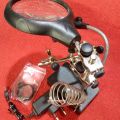 Soldering Iron Stand-3rd Helping Hand Magnifier Tool 3.5x & 12x Electrical Circuitry & Parts. 