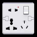 Walton 6 Pin W1 Socket/Wall 6 pin All-rounder Socket with Switch. 