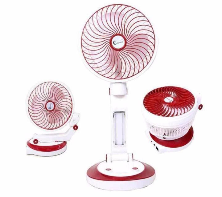 SM 6610 - Rechargeable Folding Table Fan with Light