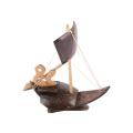 Handcrafted Coconut Shell made One Sailing Boat Showpiece. 