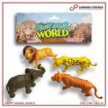 happy toys happy animal world for kids animal figure - 10pcs. 