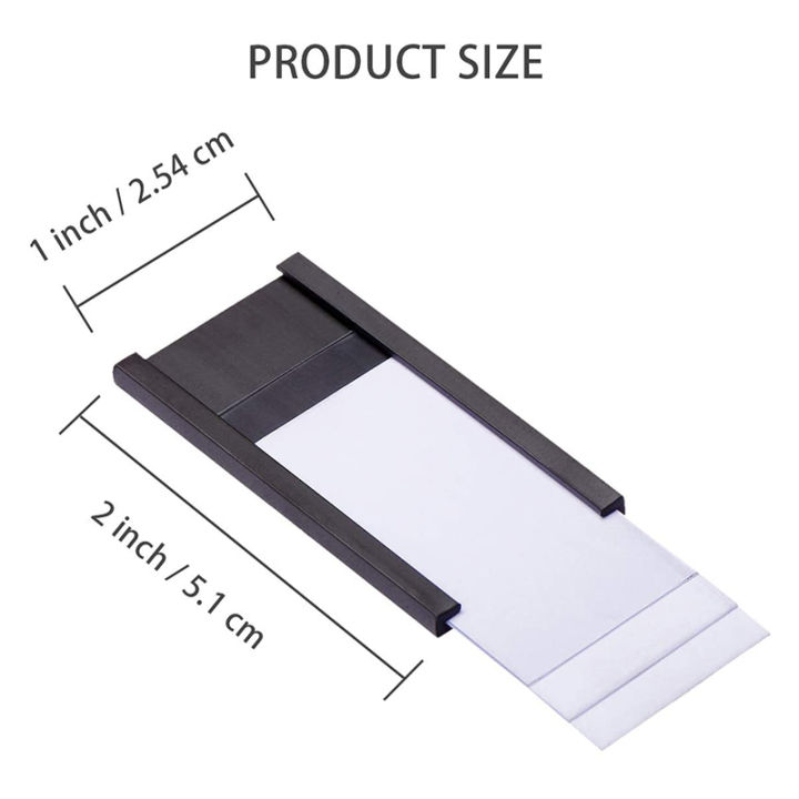 50Pcs%20Magnetic%20Label%20Holders%20with%20Magnetic%20Data%20Card%20Holders%20with%20Clear%20Plastic%20Protectors%20for%20Metal%20Shelf%20(1%20x%202%20Inch)%20-%20Image%204