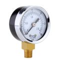 Pressure Gauge - 0 ~ 30 psi 0 ~ 2 bar Mini Dial gauge compressor meters hydraulic pressure gauge Gage double scale Black. 