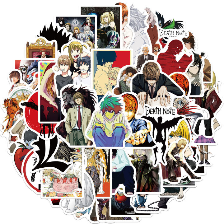 50PCS DEATH NOTE Japanese Anime Stickers For Laptop Lage Motorcycle ...