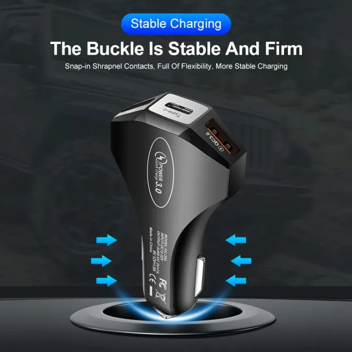 MZX%20Universal%20Car%20Charger%2012V%20USB%20A%20PD%20Type%20C%20QC%203.0%20Mobile%20Cell%20Phone%20Fast%20Charging%2012%20V%20Volt%20Cigar%20Lighter%20Ultra%20Quick%20Charge%20-%20Image%204